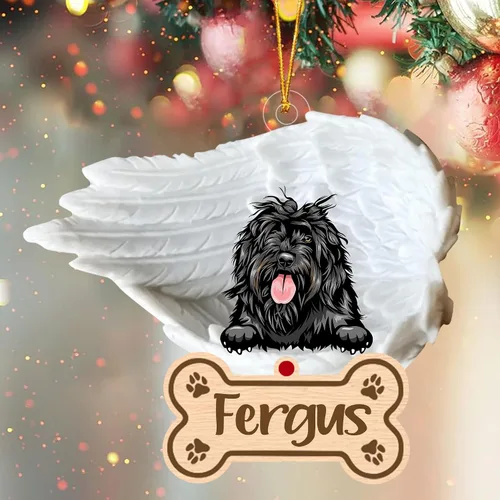Miniatura 71 de Adorno de perro afgano de 1 ángel, adorno acrílico 2D personalizado conmemorativo para perros, regalo por pérdida de mascotas, regalo