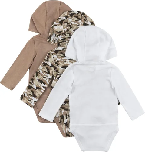 Miniatura 14 de Hanes Body de manga larga para bebé, sudadera con capucha para niños y niñas, paquete de 3