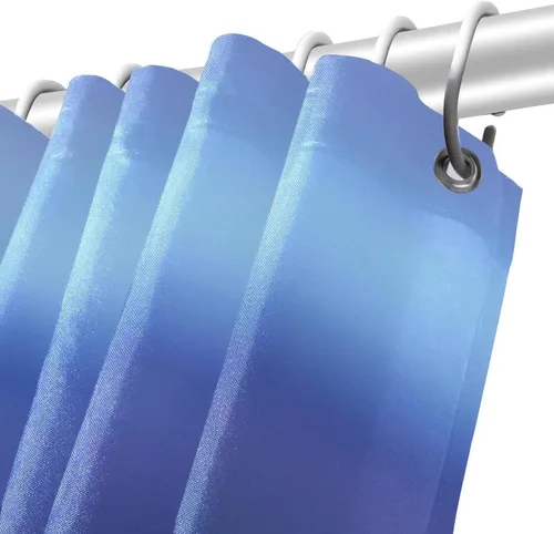 Miniatura 5 de KXO Cortina de ducha de flores de lavanda púrpura malva, impermeable, lavable, juego de cortinas de baño de poliéster con ganchos, 72 x 72 pulgadas
