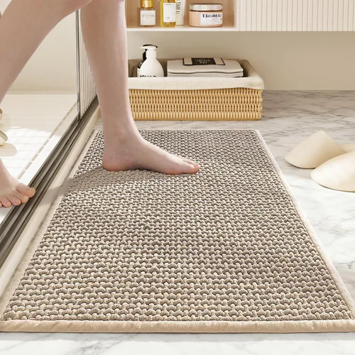 Miniatura 15 de Alfombras de baño antideslizantes lavables, alfombra de baño súper absorbente y delgada de secado rápido de pelo bajo para baño pequeño