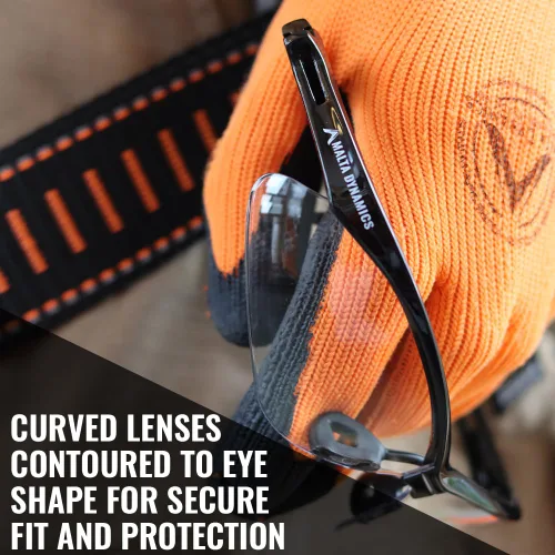 Miniatura 2 de Malta Dynamics Gafas de seguridad APEX – Protección antiarañazos y antivaho – Gafas de seguridad de construcción para hombres y mujeres, cumple