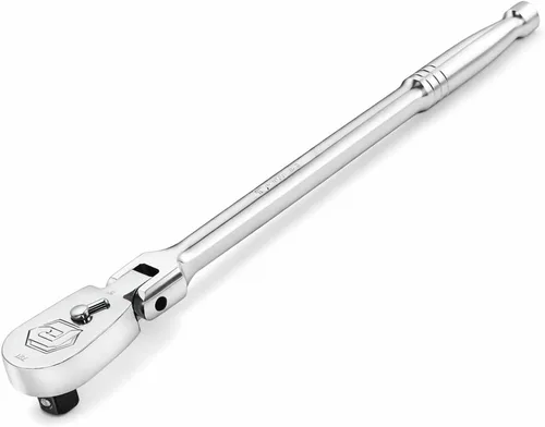 Miniatura 8 de Powerbuilt Trinquete de cabeza giratoria, herramientas manuales de accionamiento de 3/8 pulgadas, giratorio, oscilación de 72 dientes y 5 grados