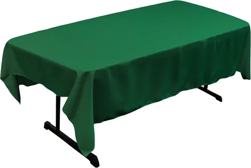 Miniatura 106 de LA Linen Mantel rectangular lavable de popelín de poliéster, resistente a las manchas y a las arrugas, cubierta de mesa 60x84, mantel de tela