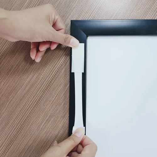 Miniatura 6 de 48 pares (96 tiras) de tiras pequeñas para colgar cuadros, resistentes, tiras de montaje de imágenes, cinta extraíble de gancho y bucle, colgador
