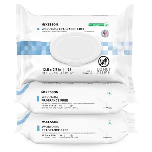 Miniatura 15 de McKesson Toallitas de baño para adultos, sin perfume (paquete de 6, 576 toallitas de baño) - Paños desechables para el cuerpo - Fórmula sin