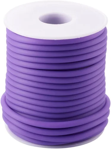 Miniatura 62 de FASHEWELRY 3 rollos de cables de goma huecos para tejer, cable de peluquero de 0.079 pulgadas (0.079 in), cables de silicona para tejer puntada