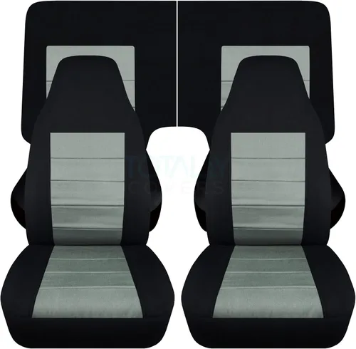 Miniatura 25 de Totally Covers Compatible con cubiertas de asiento para Chevy Camaro 1982-1992: Negro - Juego completo (23 colores) Cupé/Convertible Banco