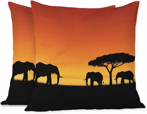 Miniatura 15 de Juego de 2 fundas de almohada cuadradas decorativas para sofá y cama, para hombres y mujeres, 18 x 18 pulgadas, diseño de gatitos lindos color negro