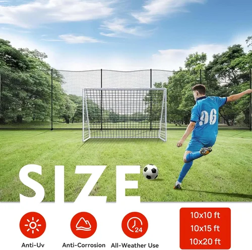 Miniatura 6 de Red de fútbol para patio trasero, redes de fútbol abiertas para niños, red deportiva para entrenamiento de práctica de fútbol, baloncesto, hockey