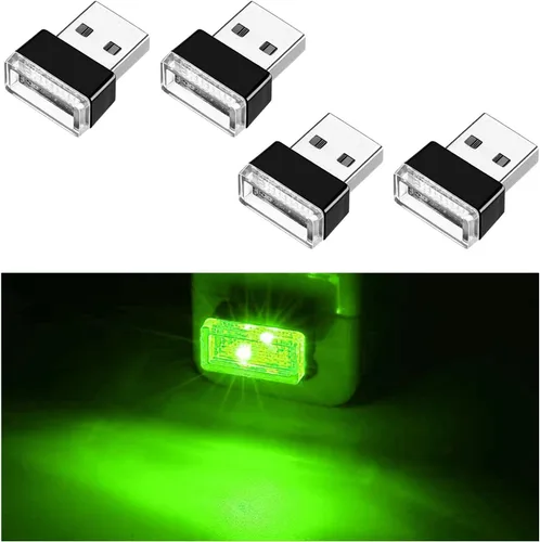 Miniatura 17 de Ziciner 6 PCS Lámpara de Ambiente Interior de Coche LED USB, Mini Luz Nocturna LED Portátil, Kit de Iluminación Ambiental de Maletero con Interfaz