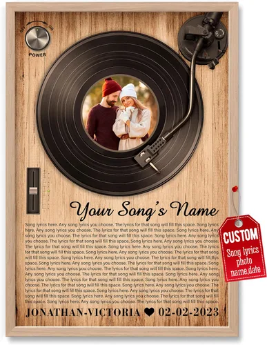Miniatura 31 de H-DEWALL Póster personalizado de letras de canciones, regalos para marido, foto inspiradora, arte de pared, decoración de casa, sala de estar