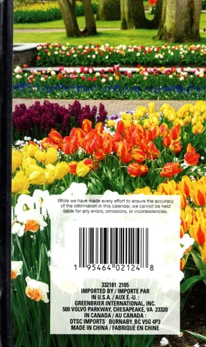 Miniatura 4 de Gardens 2022 - 2023 - Agenda de bolsillo de 2 años, calendario, organizador, formato de página mensual
