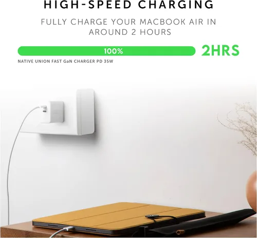 Miniatura 7 de Native Union Fast GaN Charger PD 35W - Cargador USB-C ultra compacto habilitado para entrega de energía de hasta 35 W - para MacBook Air, iPads