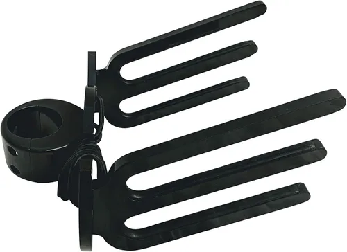 Miniatura 2 de Krypt Towers Estante de torre giratorio universal para wakeboard, aluminio 6061 negro, se adapta a 2 tablas, accesorios de torre de barco, bungee
