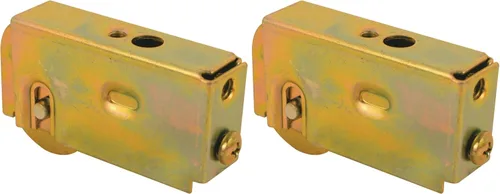 Prime-Line D 1723 - Rodamiento de bolas de acero para puerta corrediza, rodamiento de bolas de acero, zinc amarillo (paquete de 2)