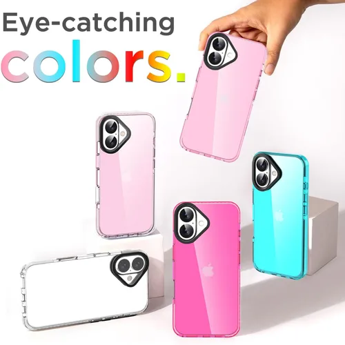Miniatura 194 de AICase Funda protectora para iPhone 16 compatible con iPhone 16, delgada, ligera, transparente [no amarillenta] Diseño vibrante