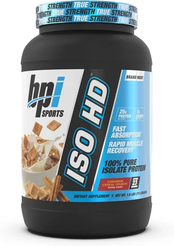 Miniatura 11 de BPI Sports ISO HD Proteína Aislada en Polvo – 100% Aislado de Suero, Polvo de Proteína para Ganancia Muscular - Chocolate Brownie - 1.6 Libras - 23