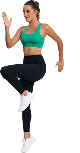 Miniatura 114 de Brasieres deportivos para mujer, con relleno, tipo camiseta sin mangas, sexis, con espalda cruzada, de alto impacto, largos, ideales para practicar