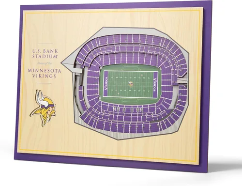 Miniatura 9 de YouTheFan Arte de pared de 5 capas con vista del estadio de la NFL