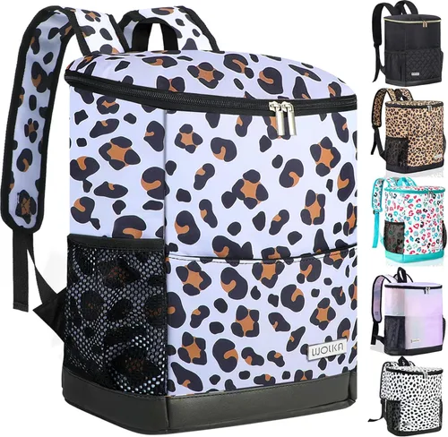 Miniatura 9 de Mochila Enfriadora Wolka 30 Latas, Mochilas Enfriadoras Aisladas a Prueba de Fugas Portátiles, Bolsa Enfriadora Impermeable de Lado Suave para Nube