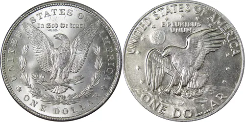 Miniatura 2 de 1900 Morgan Dollar BU Sin Circular 90% Plata con 1978 IKE$ BU Sin Circular