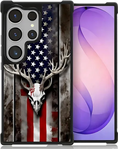 Miniatura 72 de CARLOCA Funda para Samsung Galaxy S21, Camuflaje Bandera Americana Calavera de Ciervo S21 para Hombre Mujer Chico Chica, Antiarañazos TPU Suave a
