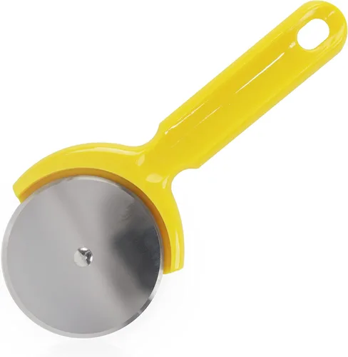 Miniatura 6 de Cortador de pizza de acero inoxidable - Cortador de pizza de 7.75 pulgadas para pizzas, bolsillos y más - Rueda cortadora de pizza con mango de Rojo