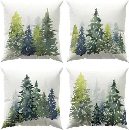 Miniatura 12 de Juego de 4 fundas de almohada abstractas de color negro y beige de 16 x 16 pulgadas, modernas fundas de cojín a rayas para sala de estar, sofá