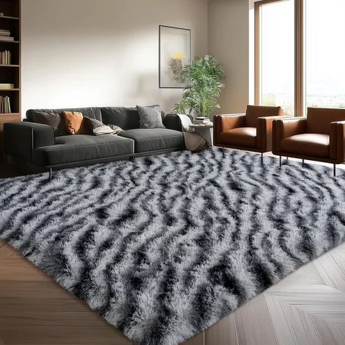 Miniatura 42 de Alfombra pequeña rosa para dormitorio, alfombras de área esponjosas peludas de 2x3 pies para habitación de niñas y niños, alfombra suave