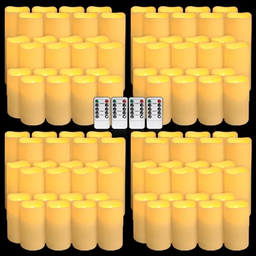 Miniatura 16 de YOROXRG Paquete de 12 velas LED sin llama, funcionan con pilas, impermeables