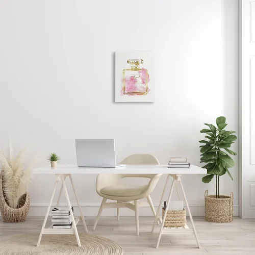 Miniatura 8 de Stupell Industries Glam - Lienzo decorativo para pared, diseño de botella de perfume dorado y rosa, fabricado con orgullo en Estados Unidos