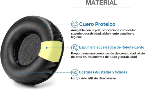 Miniatura 2 de Elegantes opciones de color para DJ, almohadillas de espuma compatibles con Pioneer Hdj-X5 X5bt Hdj-X7 X7bt Hdj-X10 Dj auriculares