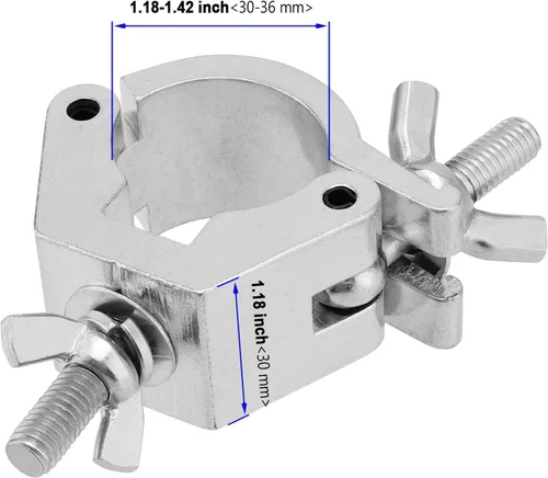 Miniatura 2 de Paquete de 12 abrazaderas de armazón de iluminación de escenario de aleación de aluminio, abrazadera O resistente para iluminación de DJ, se adapta