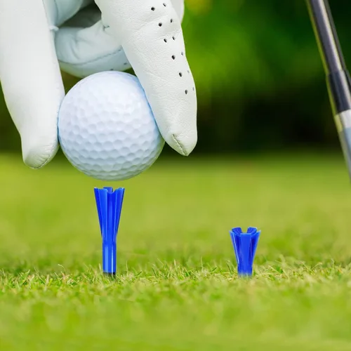 Miniatura 2 de ENHUA GOLF Paquete de 120 camisetas de plástico, camisetas azules irrompibles de 3-1/4 pulgadas con 20 camisetas cortas de golf a granel, 3-1/4