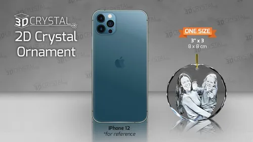 Miniatura 6 de Adorno de cristal 2D, grabado con láser 3D, imagen de regalo de cumpleaños memorable, personalizado con tu propia foto para hombres, mujeres, mamá