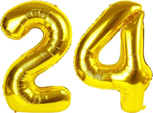 Miniatura 477 de Globo de cumpleaños número 4 dorado de 40 pulgadas, globos gigantes del número cuatro 14 24 34 40 44 2024, globos grandes de lámina de mylar para Oro