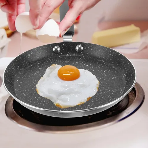 Miniatura 4 de Sartén antiadherente de 7 pulgadas: Sartén para freír huevo para tortilla para freír saltear cocinar pizza y más (sin tapa)