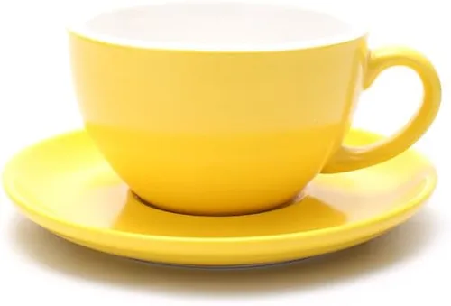 Miniatura 21 de Coffeezone Taza y Platillo de Café Espresso Doble, Cappuccino Pequeño y Café Especial, Porcelana de Hueso Nueva para Cafetería y Barista