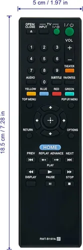 Miniatura 5 de RMT-B107A - Remoto reemplazado para reproductor de DVD Sony Blu-Ray Disc BDP-BX37 BX57 BDP-S270 BDP-S370 BDP-S470 BDP-S570 148767311 RMT-B108A