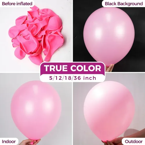 Miniatura 283 de Bezente - Globos de 5 pulgadas de látex redondos pequeños para revelación de género, despedidas de soltera, cumpleaños, bodas y aniversarios, aptos
