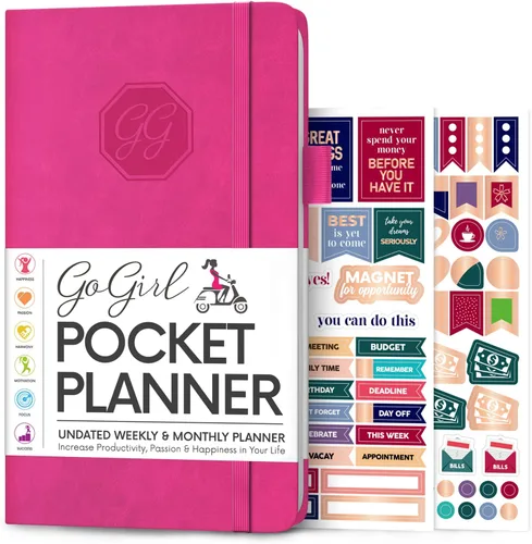 Miniatura 14 de GoGirl Agenda y organizador para mujer – Agenda semanal de bolsillo, diario de objetivos y agenda para gestión del tiempo y productividad. Sin fecha