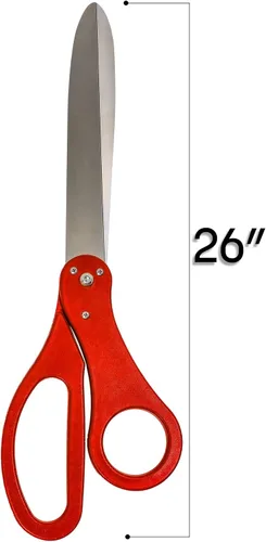 Miniatura 2 de Trademark Innovations Tijeras de corte de cinta de ceremonia de 25" (rojo)