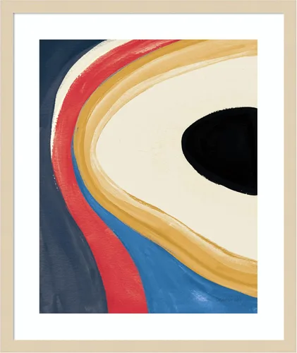 Miniatura 9 de Amanti Art Framed Wall Art Print 21x17 In the Groove II Retro by Danhui Nai, Abstract Wall Art, Modern Contemporary Decor, Small Poster Painting