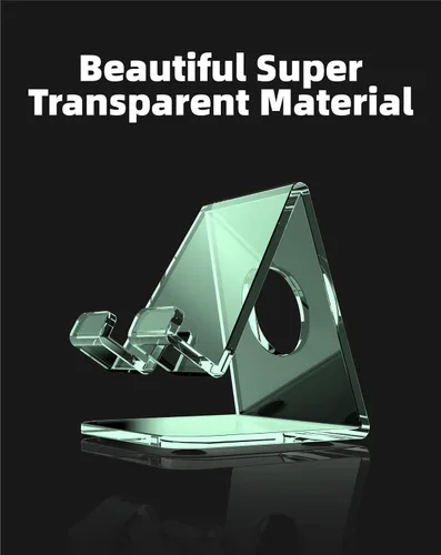 Miniatura 8 de Soporte acrílico para teléfono celular, soporte transparente para escritorio de oficina, tocador, encimera de cocina, mesita de noche, compatible