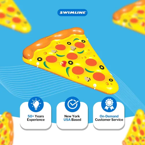 Miniatura 7 de Swimline Flotador inflable de rodaja de pizza para piscina, multicolor Rebanada de pizza
