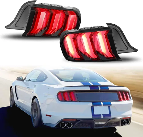 Nixon Offroad Luces traseras para Ford Mustang 2015-2023, para Ford Shelby GT500 2020-2023, luces traseras LED, reemplazo de montaje de 1 par