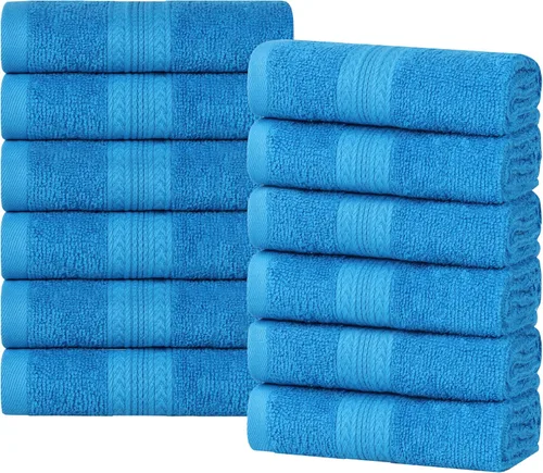 Miniatura 94 de Superior Juego de 6 toallas de mano de algodón ecológico, toallas pequeñas para spa, hotel, baño de invitados, cocina, secado rápido, suave