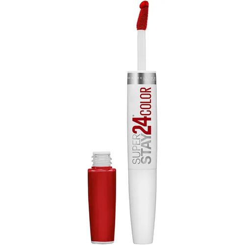 Miniatura 27 de Maybelline Super Stay 24, lápiz labial líquido de maquillaje de 2 pasos, color altamente pigmentado de larga duración con bálsamo hidratante, Merlot