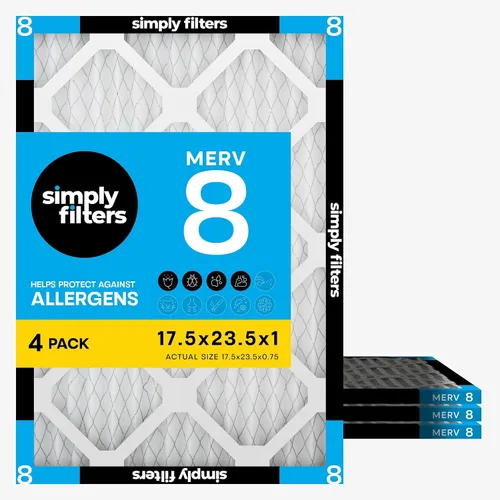 Miniatura 50 de Simply Filtro de aire de 10 x 20 x 1, Merv 8, MPR 600, paquete de 4, filtro de aire de horno para HVAC (tamaño real: 9.75 x 19.75 x 0.75 pulgadas)