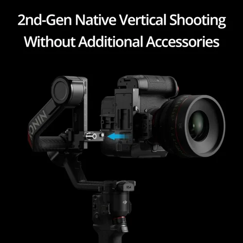 Miniatura 2 de DJI RS 4 Pro Combo, estabilizador de cardán de 3 ejes para cámaras DSLR y cámaras de cine Canon/Sony/Panasonic/Nikon/Fujifilm, grabación vertical